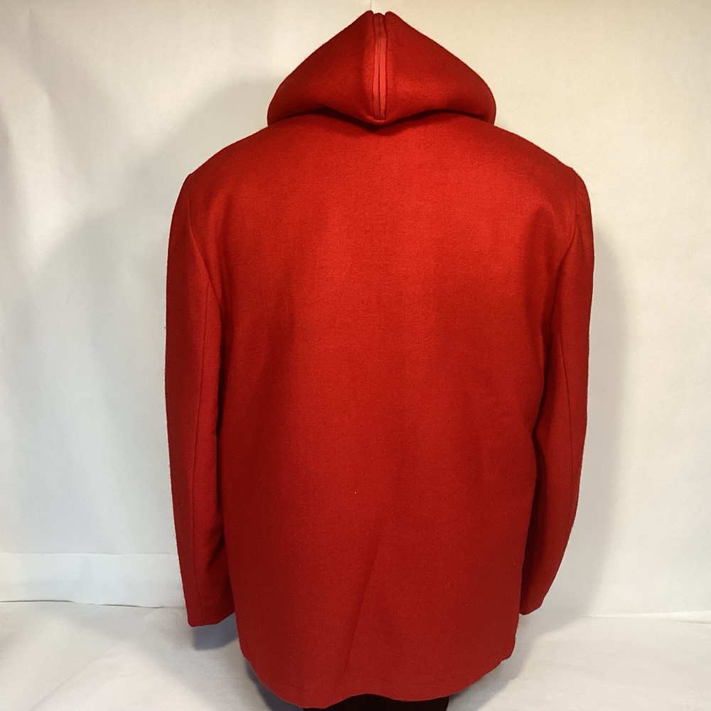 Vintage Woolrich Red Wool and Sherpa jacket split hood men’s size 46 - Picture 8 of 12